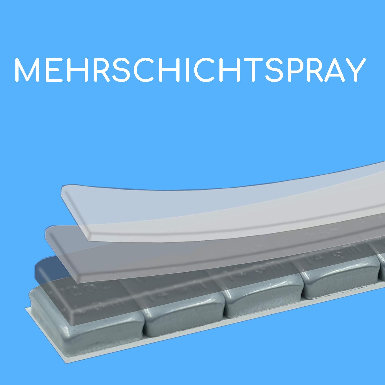 3KG Klebegewichte Auswuchtgewichte Stahlgewichte Silber I 50St. 5gx12 für Alufelgen I verzinkt & kunststoffbeschichtet