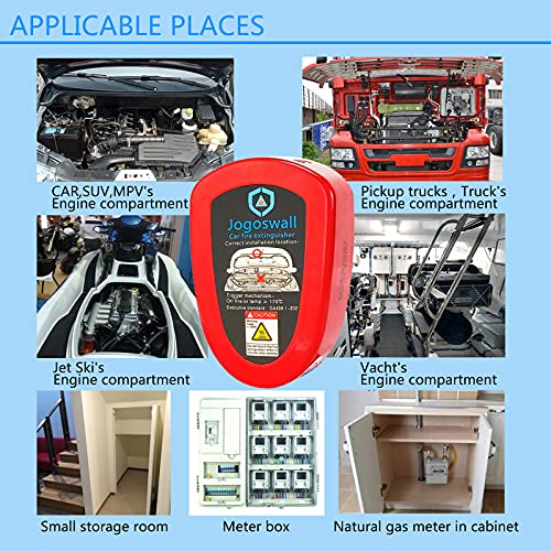 Jogoswall Automatic Fire Extinguisher,Fire Extinguisher Car,Small Fire Extinguisher,0.24lbs,Car Fire Extinguisher,clean agent fire extinguishers (CAR,SUV,TRUCK)