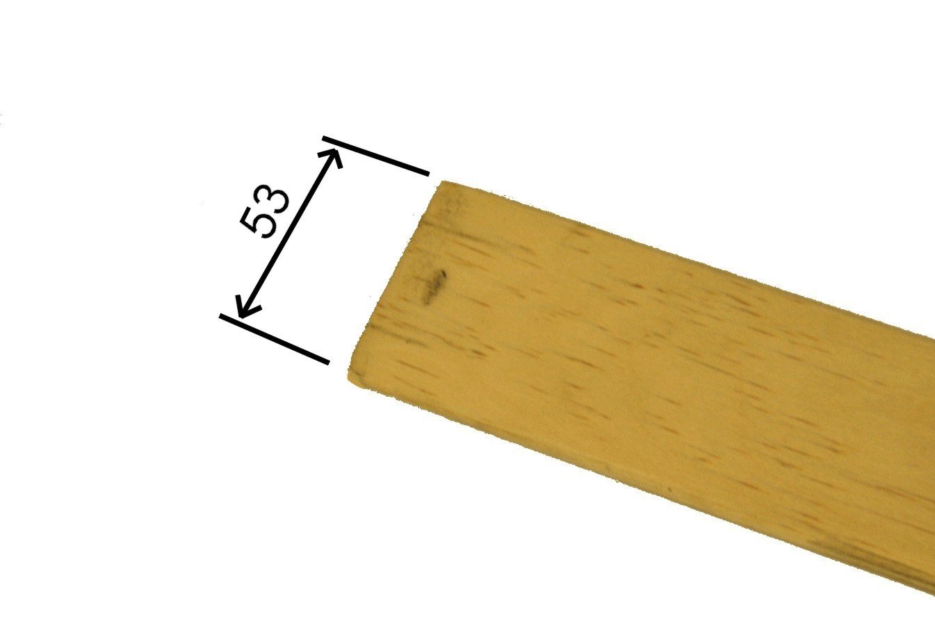 8 Listones curvados de Madera de Abedul - Repuesto para Doga - 5,3 x 89 x 0,8 cm (Kit 8 Unidades), Color Blanco