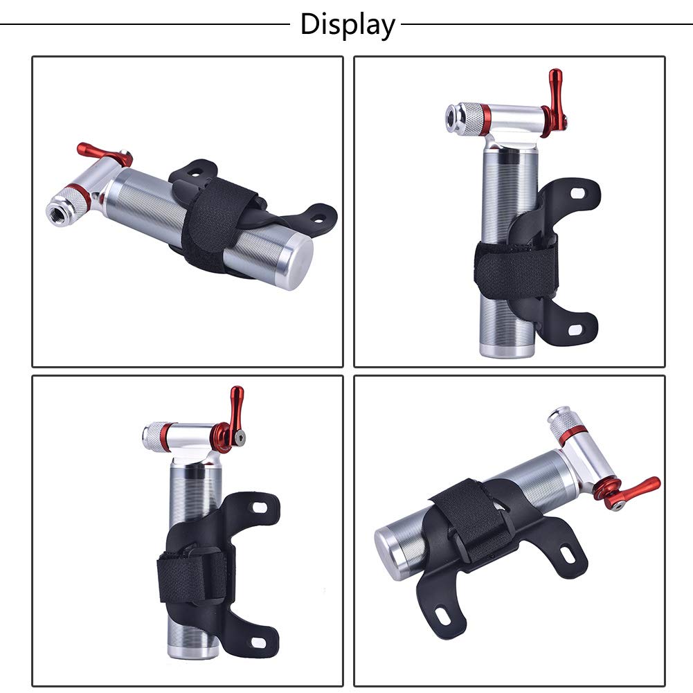 RiToEasysports Bike Pump, Portable Mini Aluminum Alloy Bicycle Tyre CO2 Inflator with Inflation Needle for Balls Bicycle