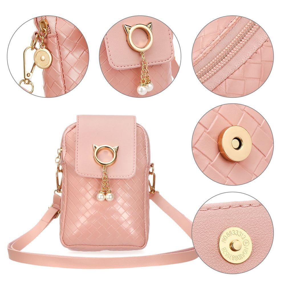 RENVA Mobile Phone Bag Women's Shoulder Messenger Side Purse Mini Crossbody Bags for Teens, Girls, Ladies (WHITE) 1