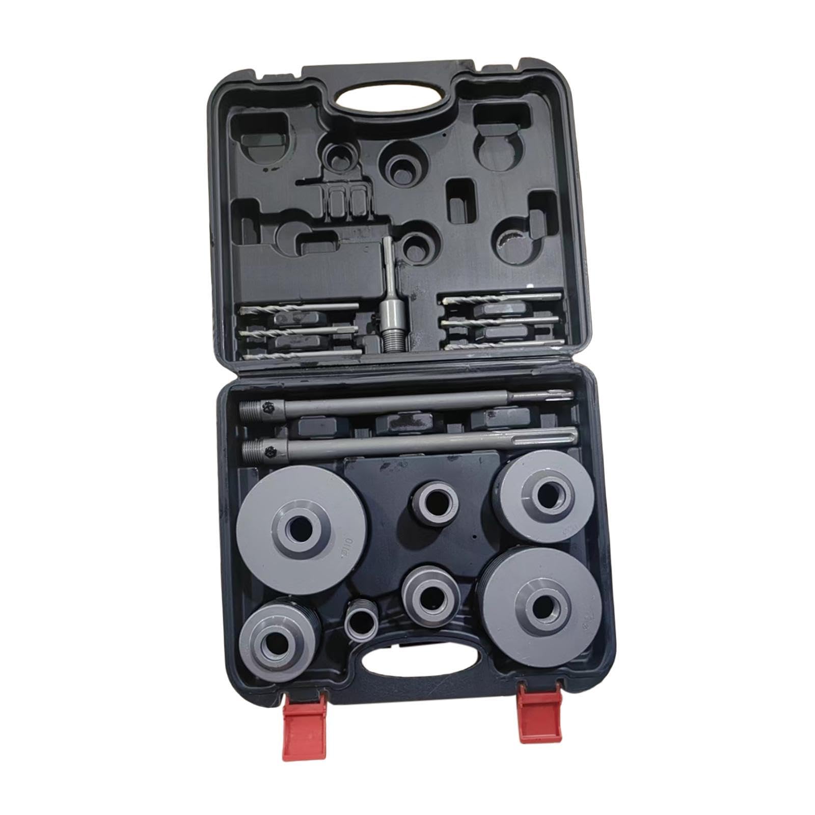 Kit de 16 Piezas de de Agujeros de Hormigón, 30/40/50/65/80/100/110 Mm, Profesional para Tuberías de Agua, Broca Afilada de Po