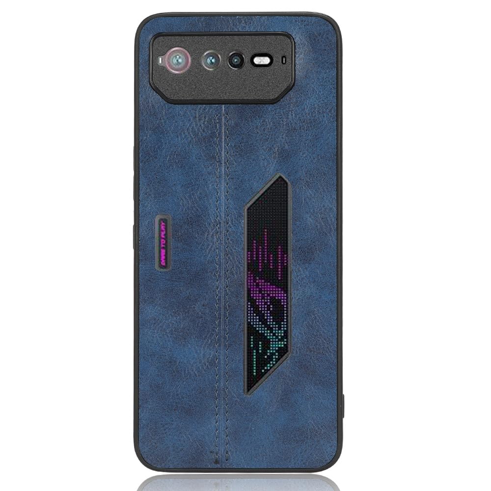 Phone Case for Asus ROG Phone 6, Case for Asus ROG Phone 6 Cow-Like PU Leather Style Protector Cover, Non-Slip Shockproof Cover