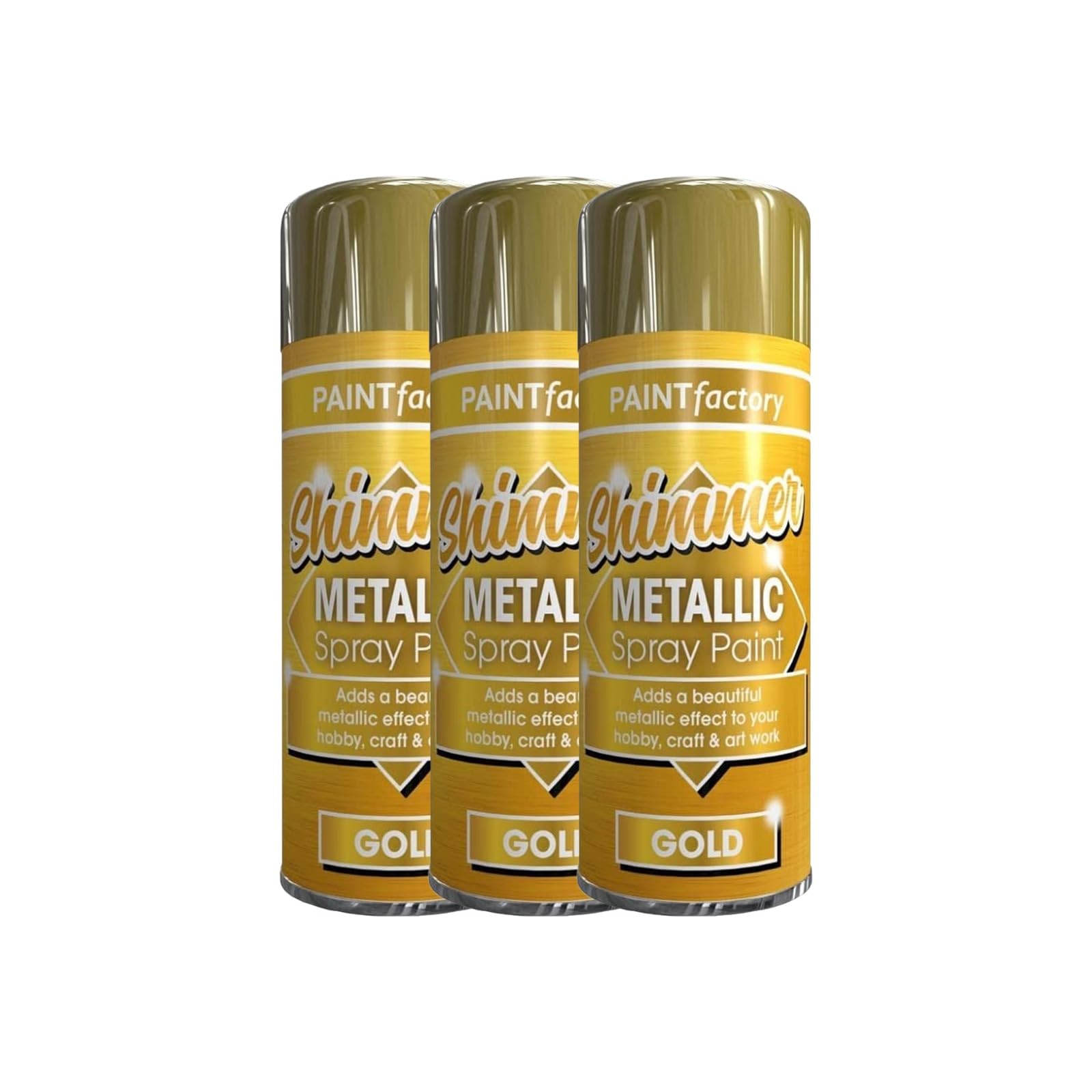 Pnjb Metallic Gold Spray Paint (200Ml) Multipurpose Use Spray For Metal, Wooden Furniture, Interior & Exterior Decoration, Go-To Solution, Long-Lasting, Shimmering Finish (3)