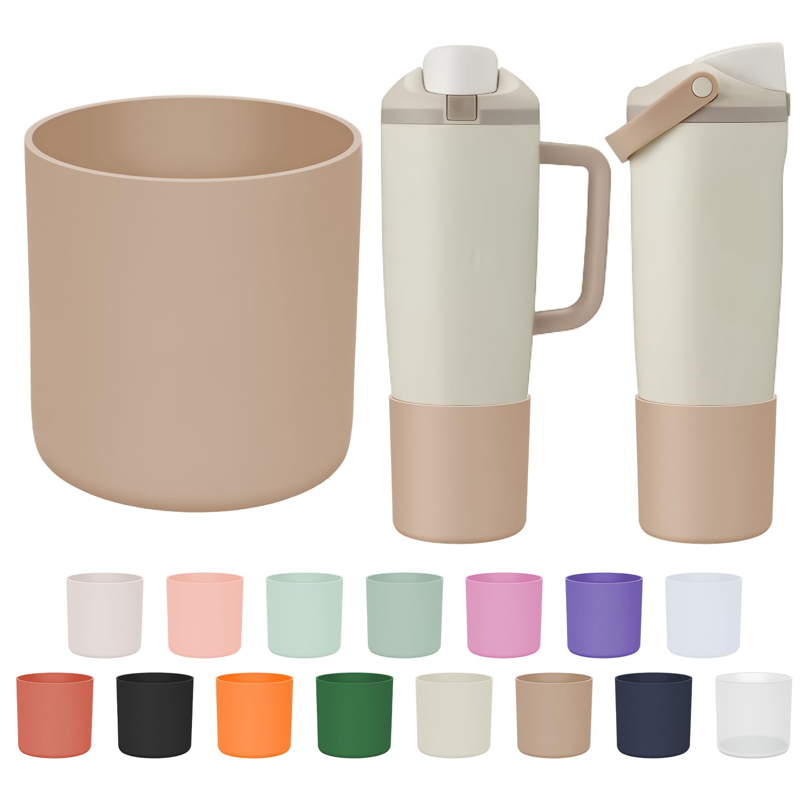 Silicone Higher Boot Compatible with Owala 30oz & 40oz FreeSip Sway Bottles & Tumblers, Large Protection Anti-slip Bottom Cover Sleeve for Freesip Sway Tumbler and Bottle