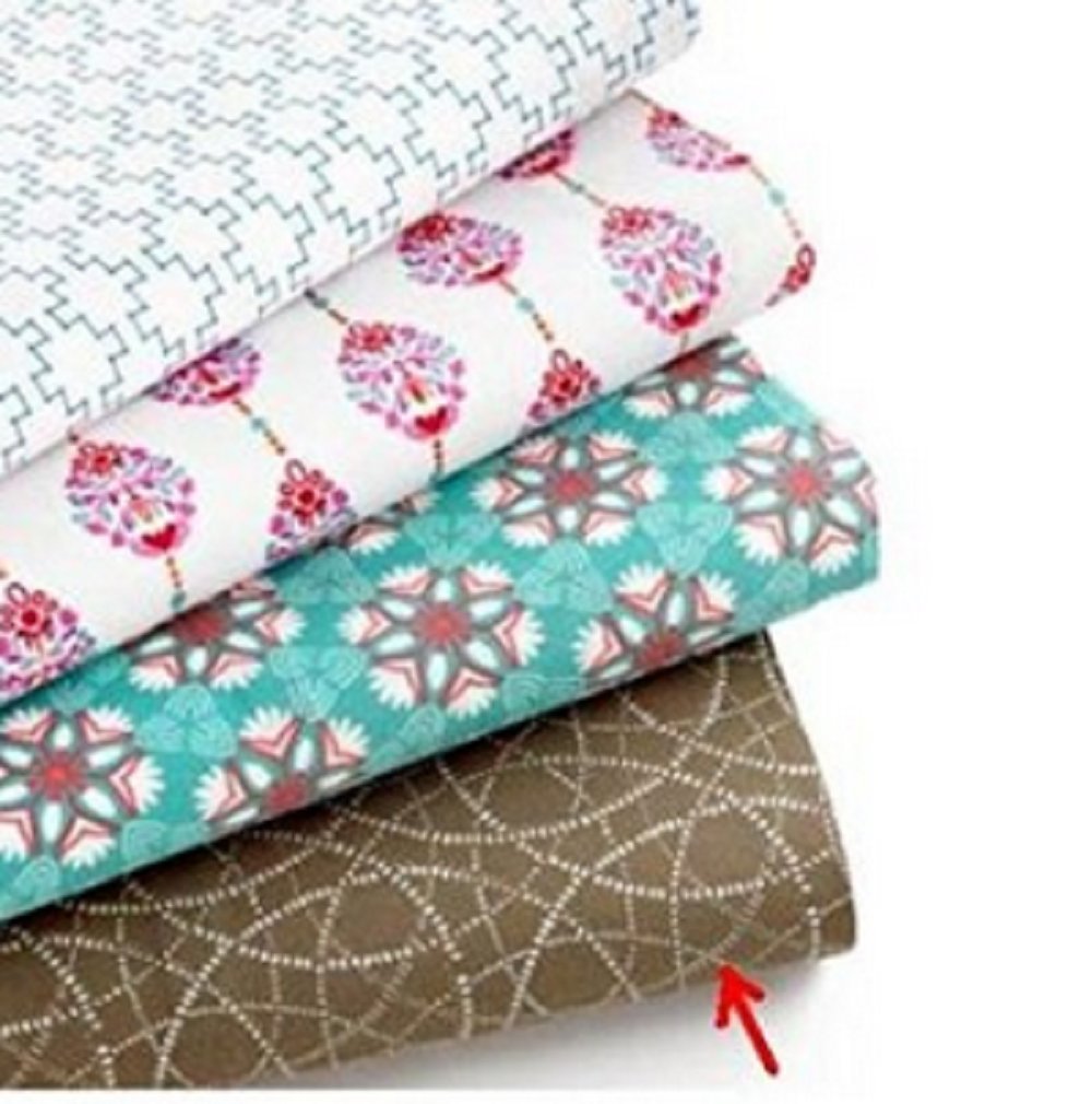 Bar lll Standard Swirl King Size Sheet Set in Brown