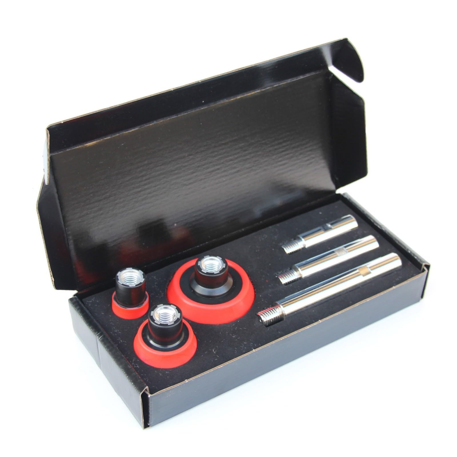 Angled Grinder Extension Kits 3 Steel Shafts 75mm 100mm 140mm M14 Thread Fit for Automotive Polishing Work Angled Grinder Extension Rod