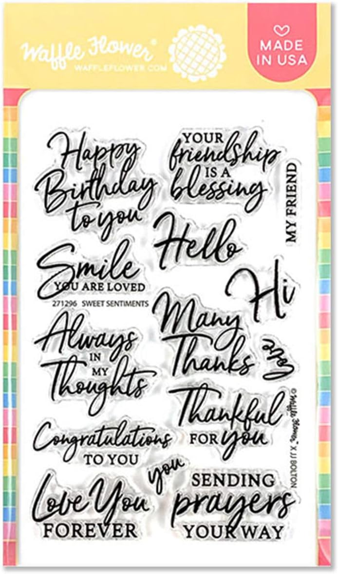 Waffle Flower Stamp Set - 4x6 - Sweet Sentiments