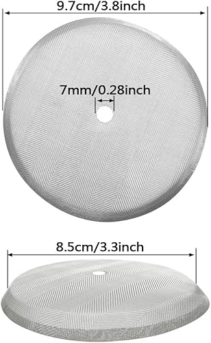 Miniatura 2 de ACKLLR Paquete de 6 filtros de repuesto para prensa francesa, 4 pulgadas, filtros de malla de acero inoxidable reutilizables para cafeteras y
