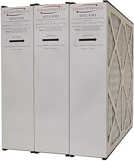 Generalaire 4551 20x25x5 MERV 11. Actual Size 19 5/8" x 24 3/16" x 4 15/16 With Foam Strips. Case of 3 Made in Canada by FurnaceFilters.Ca