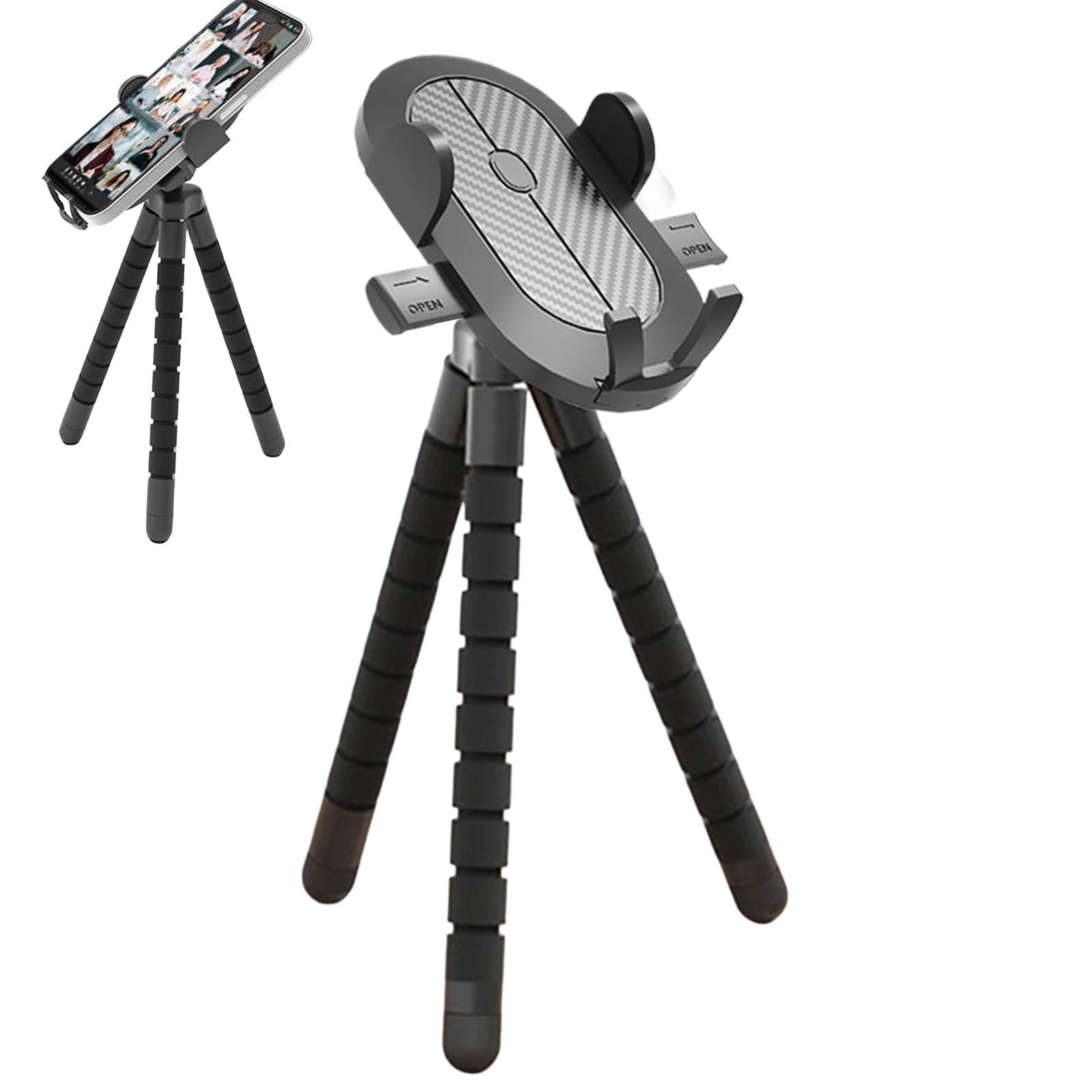 Soporte para teléfono para cochecito | Soporte giratorio de 360° para teléfono inteligente | Soporte antivibración para ciclismo, silla de ruedas, cinta de correr, cochecito de bebé, kayak