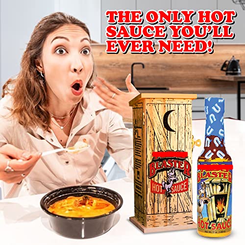 Premium Gourmet Blaster Hot Sauce Bottle With Outhouse Box - Ultimate Habanero Hot Sauce Gift Set - Perfect For Christmas Gifts For Spicy Food Lovers - Try If You Dare! #TOP1