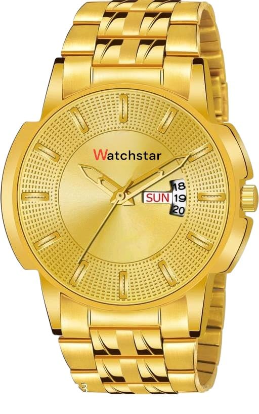 Image of Day Date Function Steel Strap Watch for Unisex