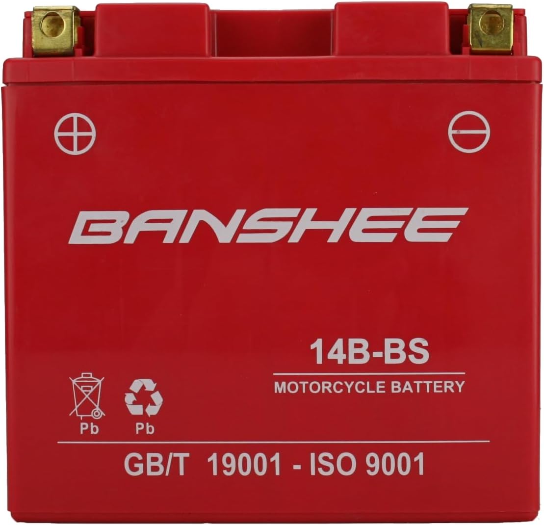 Banshee YT14B-4, YT14B-BS Motorsports Replacement Battery Compatible with Yamaha XV1900CT Stratoliner Deluxe 2010 to 2010 - Maintenance-Free, High-Performance, OEM Quality - 12V, Rechargeable