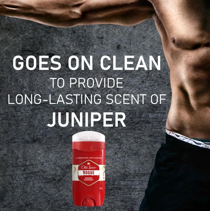 Old Spice Aluminum Free Deodorant for Men, 24/7 Odor Protection, 24/7 Freshness & Lasting Scent, Goes on Clear, Rogue with Juniper Scent, 3.0 oz (Pack of 3) - image 3