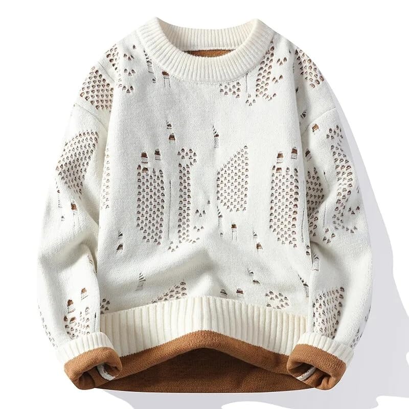 Autumn Winter Knit Sweater Men O-Neck Solid Color Casual Knitted Pullovers Man2