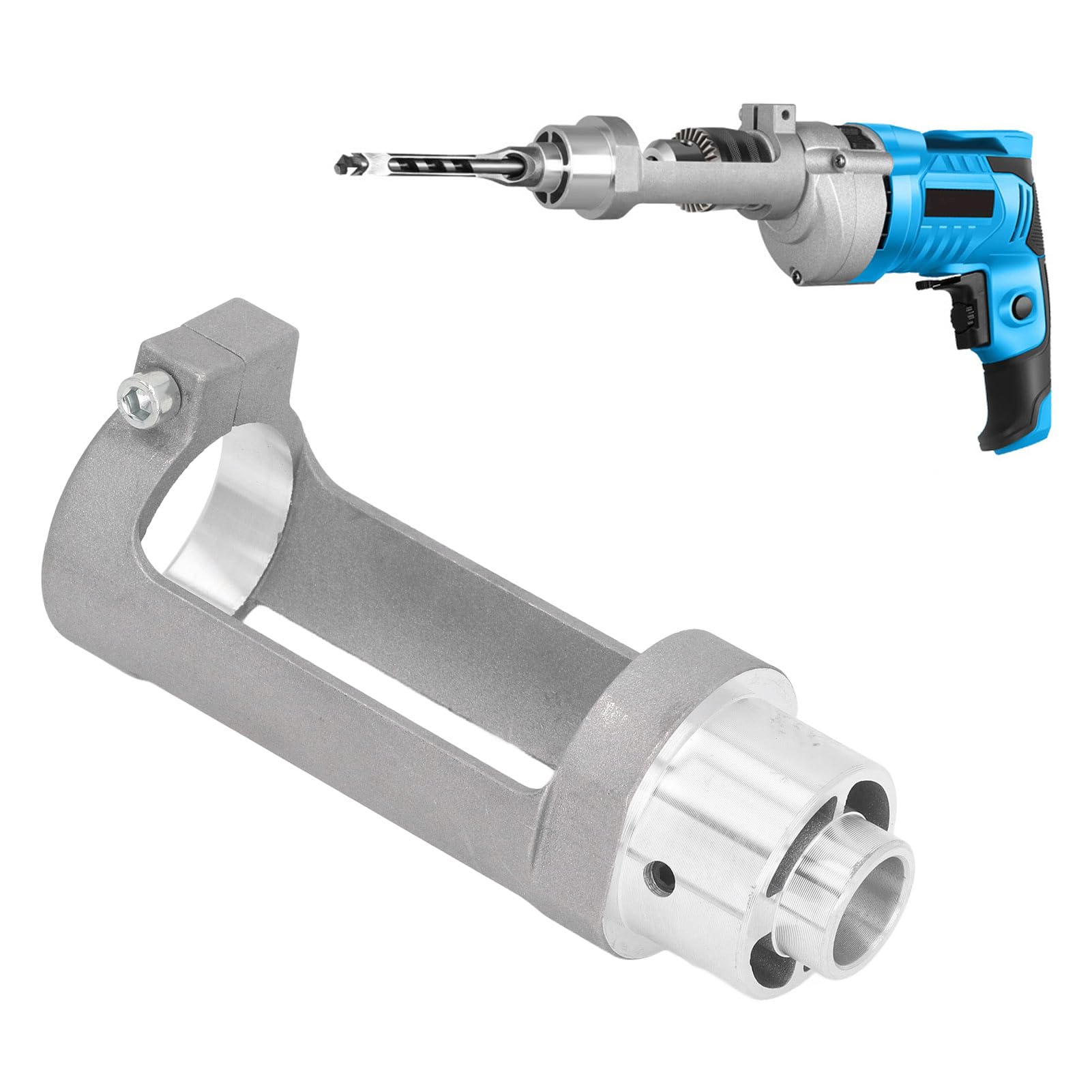 Adattatore per Punta Trapano per Foro Quadrato, Adattatore per Punta Trapano Quadrata per Mortasa per la Lavorazione del Legno, Adattatore per Punta Trapano in Alluminio