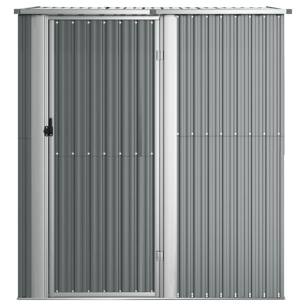 Refined Geräteschuppen Gerätehaus Gartenhaus Garten Werkzeug Schuppen Lagerschuppen Geräteschrank Grau 180,5x97x209,5 cm Verzinkter Stahl