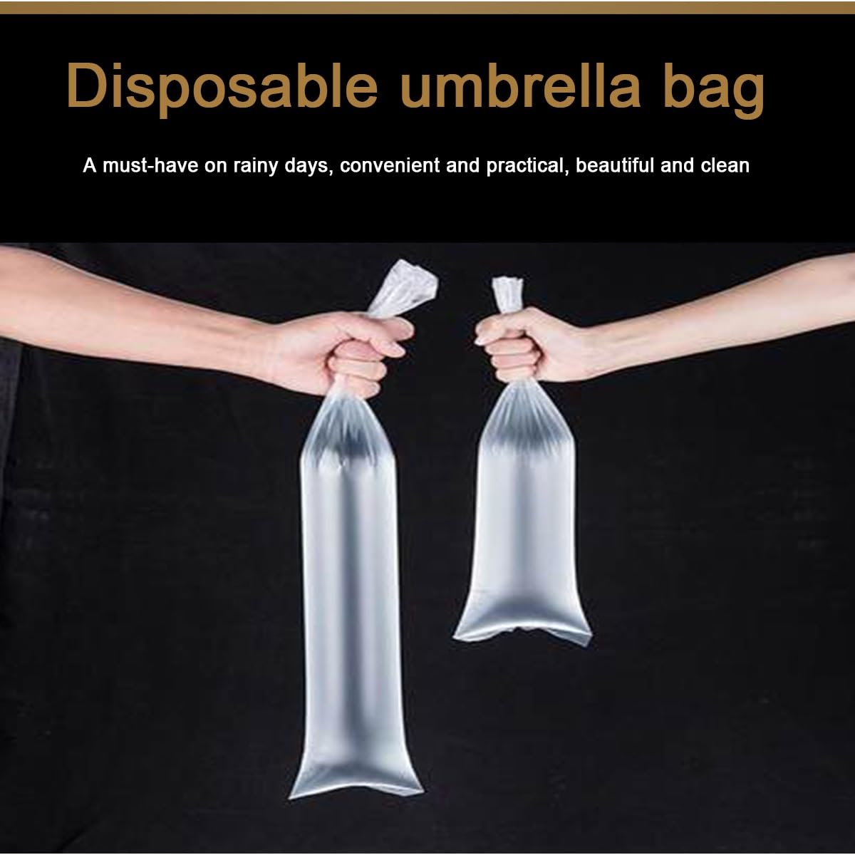Fundas for paraguas mojados, bolsas de lluvia for paraguas de ajuste universal resistente, 500 piezas de bolsas transparentes desechables for paraguas húmedos, funda de plástico for paraguas mojados (