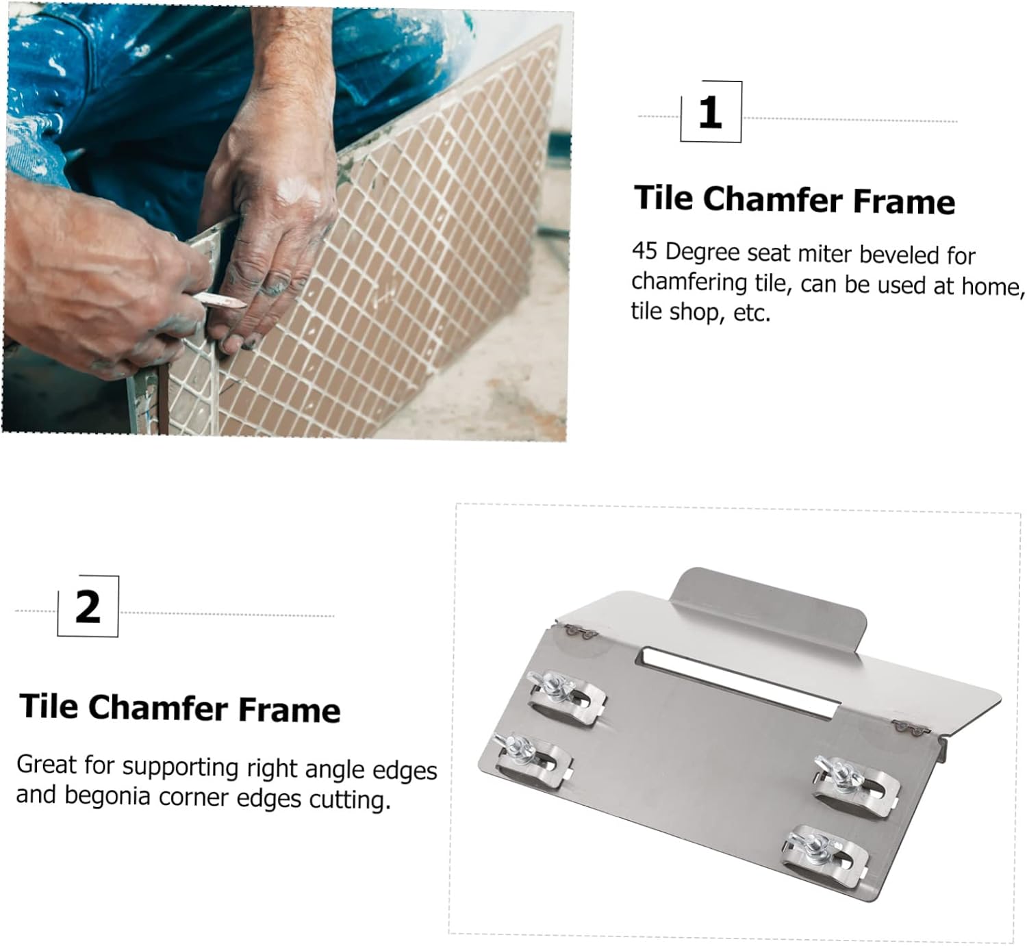 jojofuny Powerful Manual Cutting Machine Qep Tile Cutter Portable Tile Chamfering Chamfer Device Seat Miter