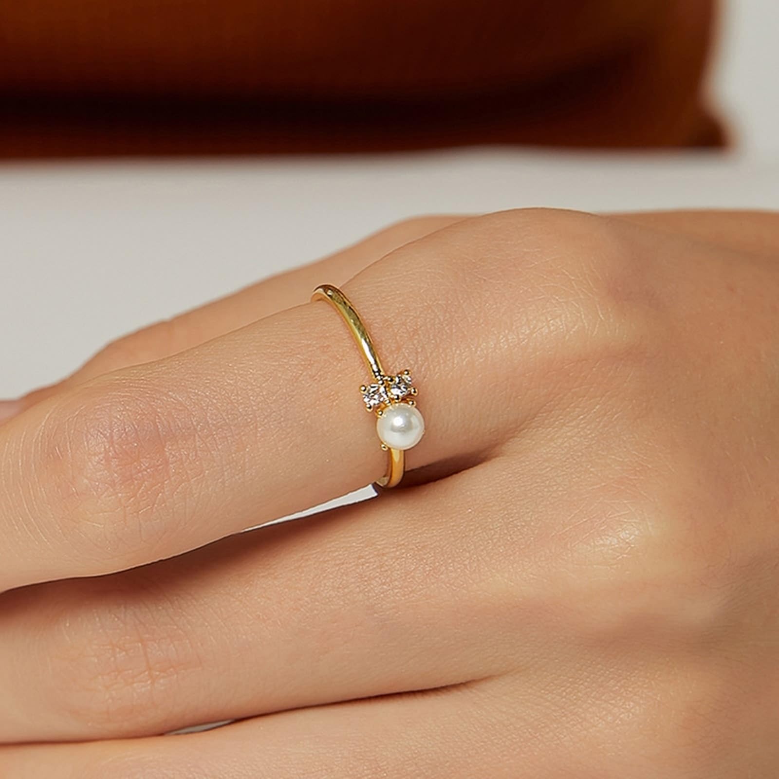 Anillo Moissanite para mujer, oro de 9 quilates, Au375/Au585/Au750, tamaño 45 (14,3), clásico para tía, graduación grabada