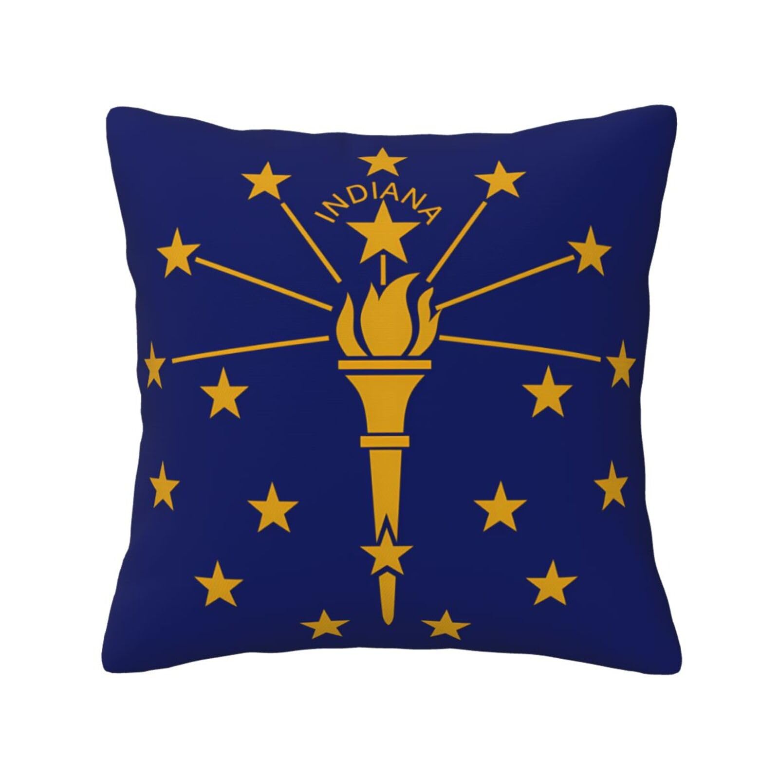 SXZVVBN Indiana State FlagDecorative Square Sofa Cushion Covers