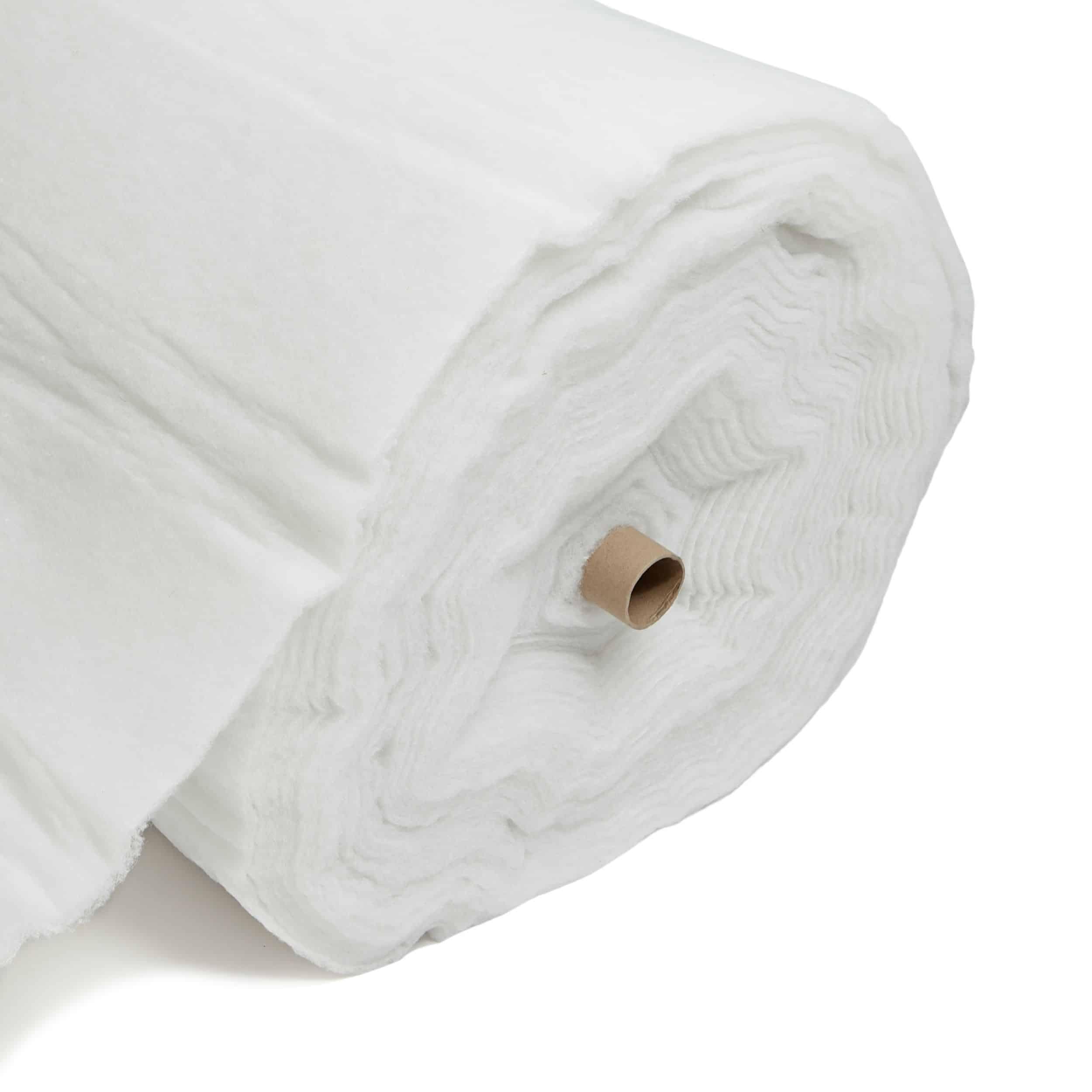 Craft Queen Ltd White Wadding Upholstery Material - Fire Retardant Polyester Wadding For Sewing, Quilting, Batting Furniture Foam Padding By (2 Oz - 68Gsm,5M)