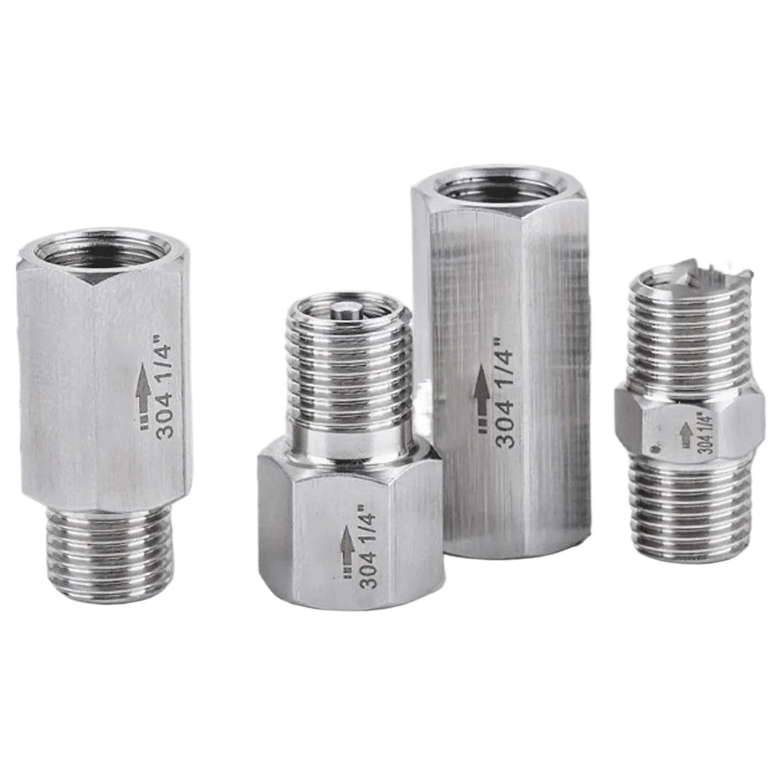 Clapet anti-retour inox 304 femelle mâle ZG 3/4 pour tuyau gaz et réseau de pompe