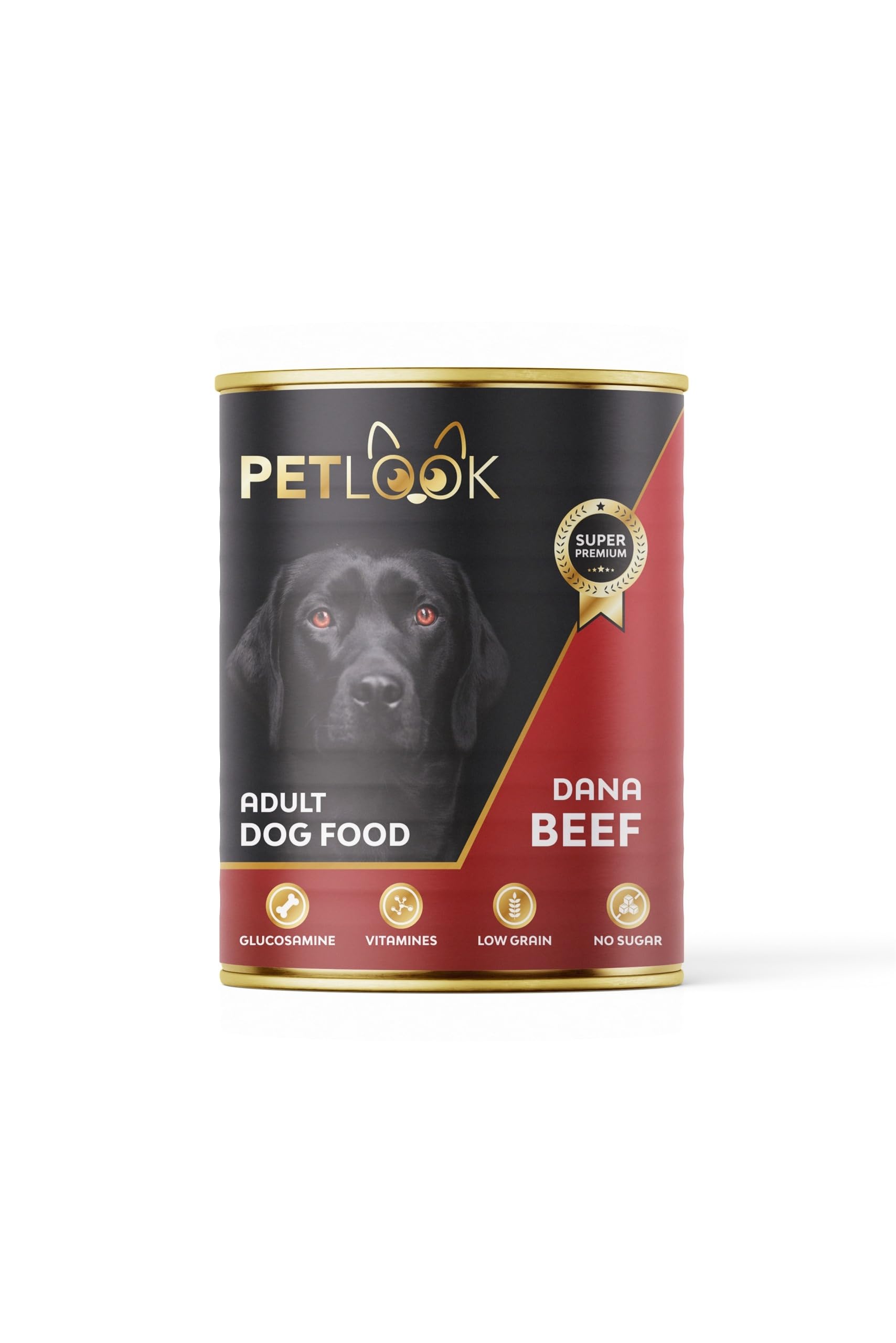 Konserve Köpek Maması Yetişkin Sığır Etli, Parça Etli 415 GR Yaş Mama Düşük Tahıllı
