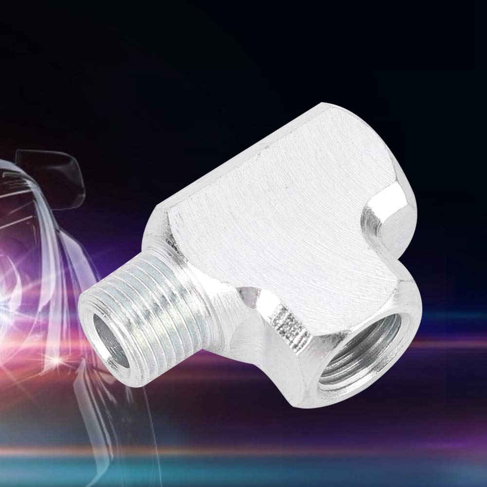 Raccordo A T Per Sensore Pressione Olio 1/8 NPT In Acciaio Inox – Adattatore Per Manometro Turbo E Alimentazione Olio, Filettatura 1/8 Maschio E Femmina