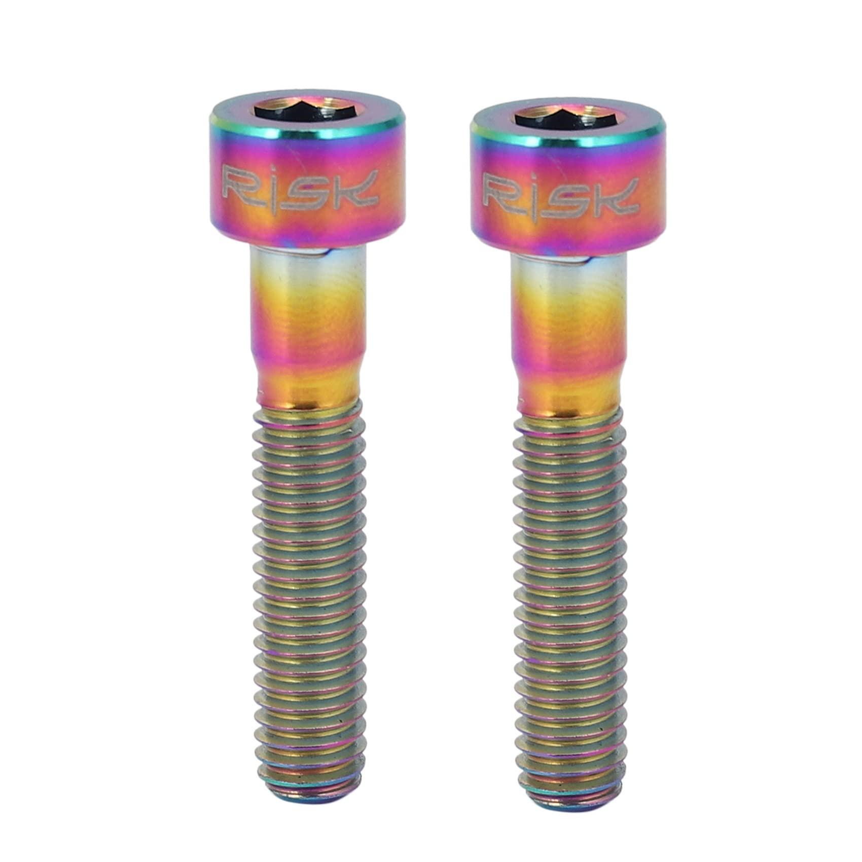 Bulloni In Titanio GR5 Per Tappo Superiore Cuffia Bici &ndash; M6x30mm Con Rondella &ndash; 2 Pezzi