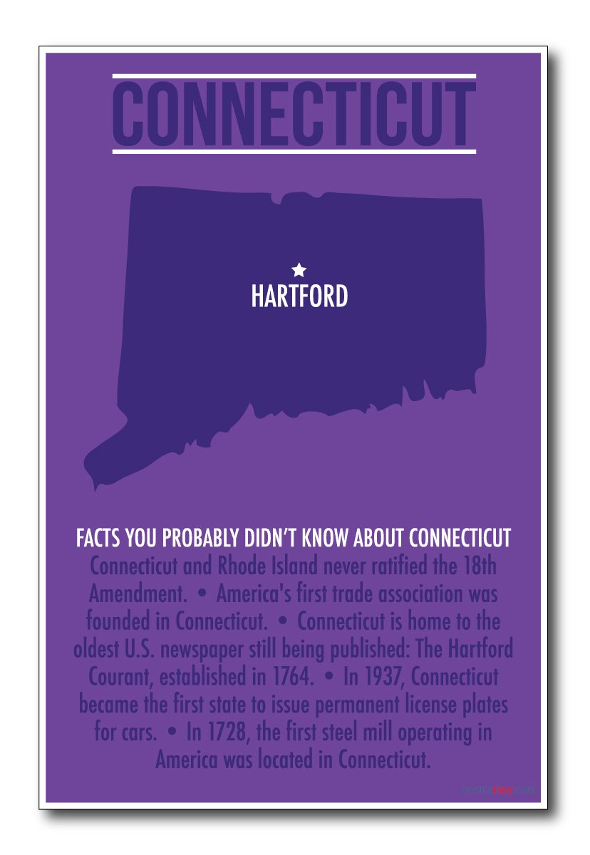 Posterenvy Connecticut - New U.s Travel Poster