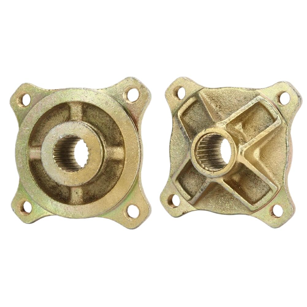 Paire de Moyeux de Roue d'Essieu Arrière 4 Goujons 24 Spline 25mm Compatible With 125cc 150cc 200cc Go Kart ATV Quad