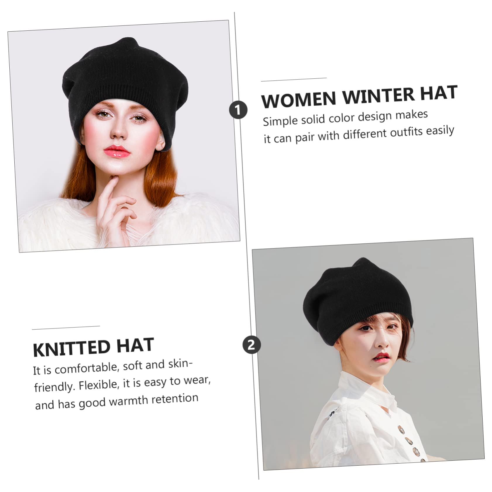 CALLARON 1 Gorro De Punto Plisado Para Hombre Sombreros Y Gorras Sombreros Para Hombres Gorro Holgado Gorros Para Mujer Gorro Para Mujer Material De Lana Sombrero Informal Para El