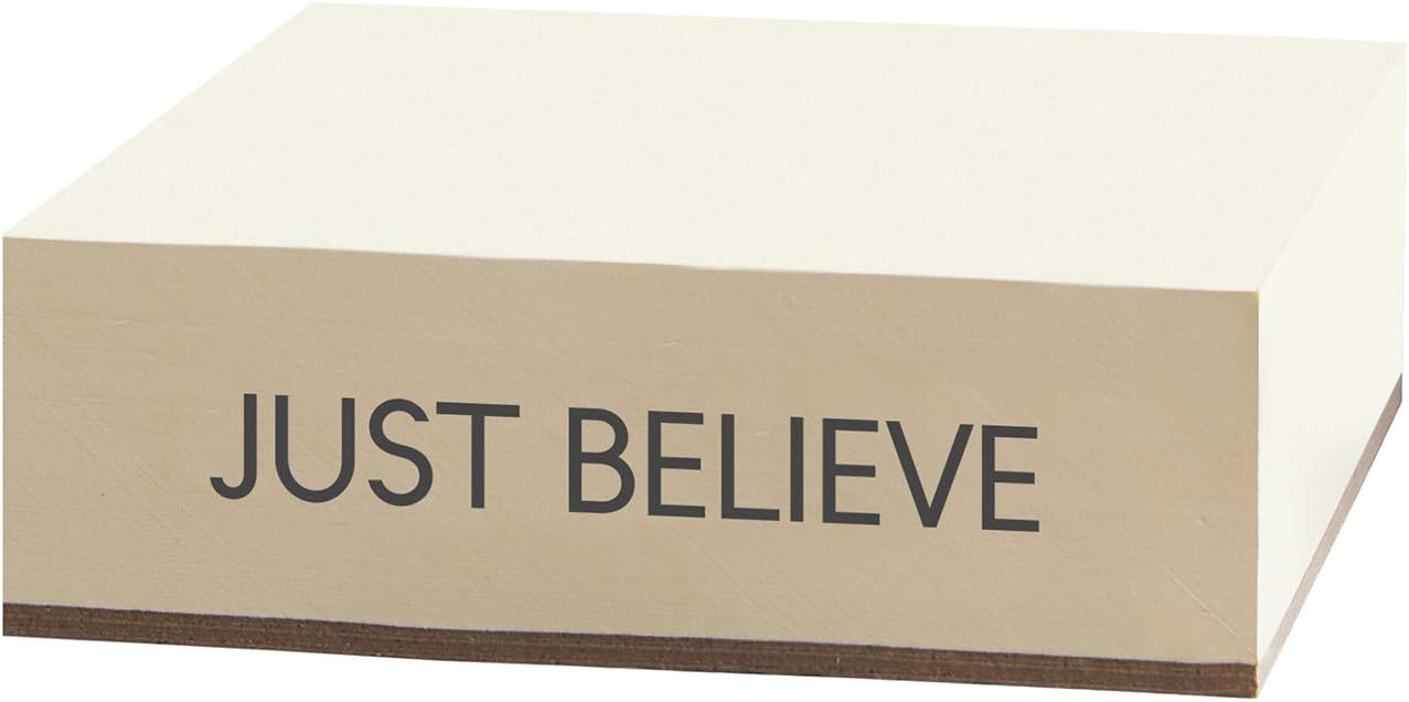 Creative Brands Premium 250-Sheet Small Desktop Note Pad, 5 x 5-Inch, Just Believe