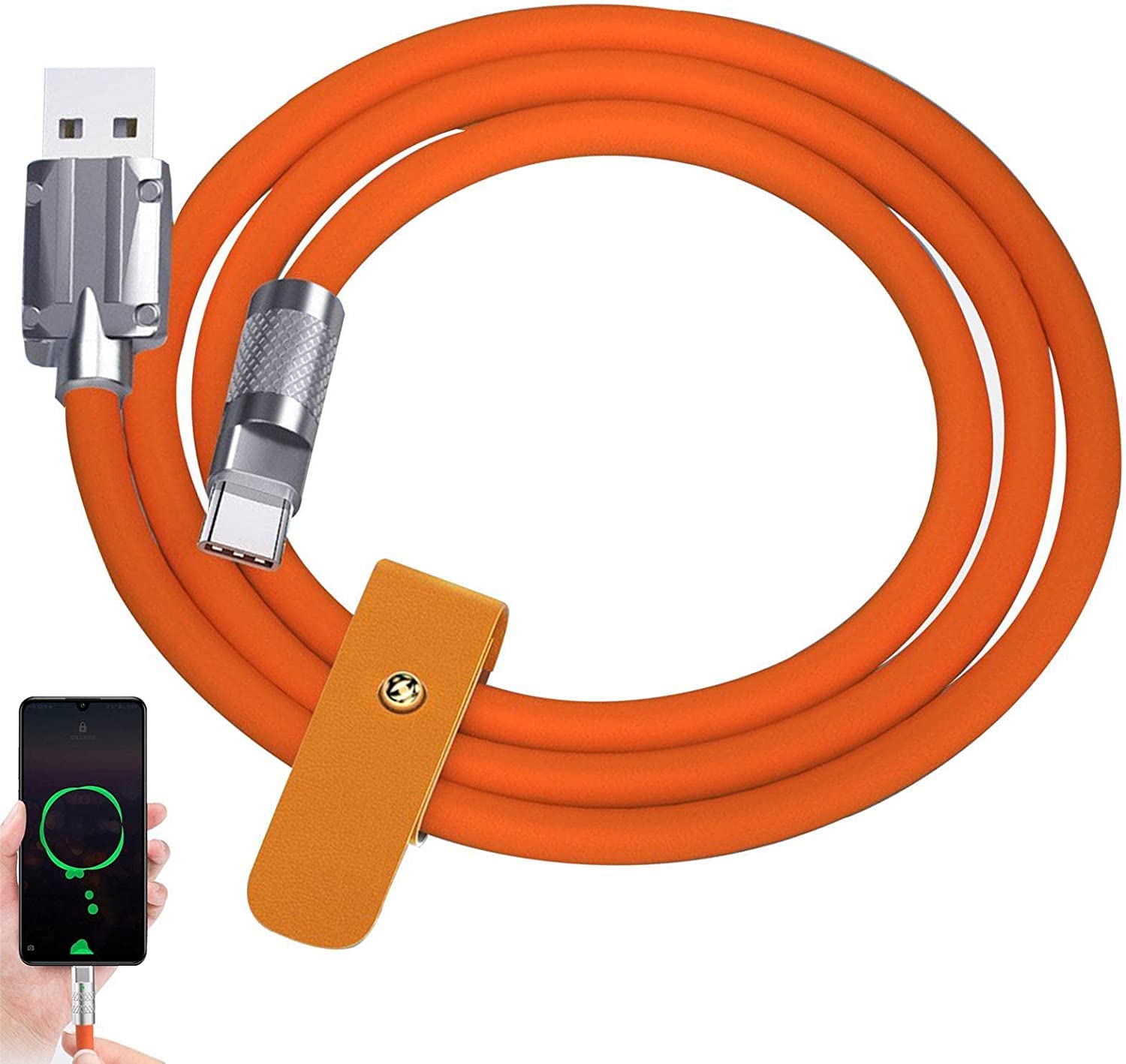 SNOFER 120W Super Fast Charging Cable Metal Zinc Alloy Liquid Silicone Type-C Charger Data OD6.0 For Android 1m- Usb Thickened Soft Rubber Type Electronics Wholesale Shell Cord(Multicolor) (B0C4992W9S) Amazon Price History, Amazon Price Tracker