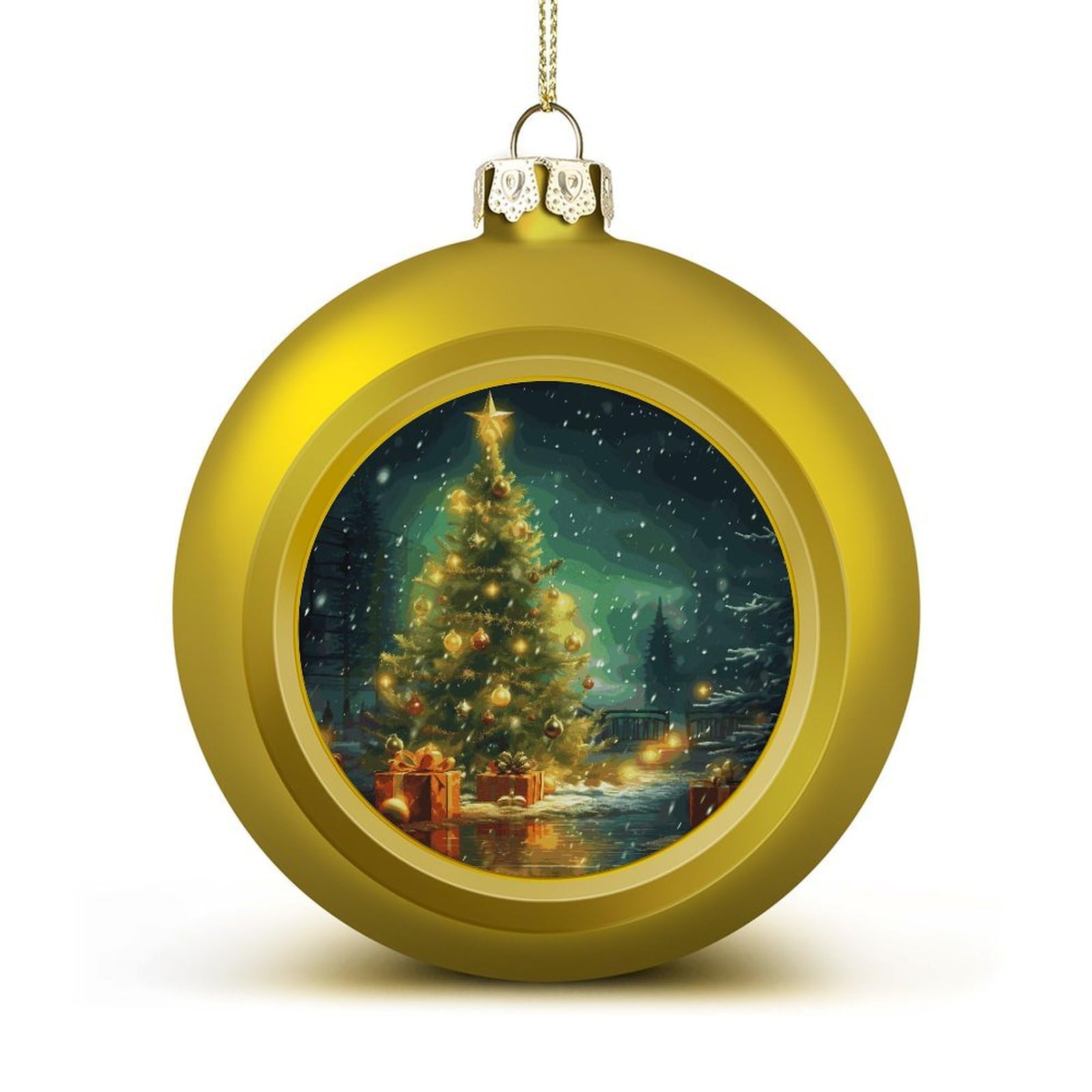 Christmas Trees Christmas Balls Ornaments for Xmas Christmas Tree 1.6" Hanging Shatterproof Xmas Balls Hanging Decor Pendants for Holiday Party Outdoor Indoor DIY Craft Supplies