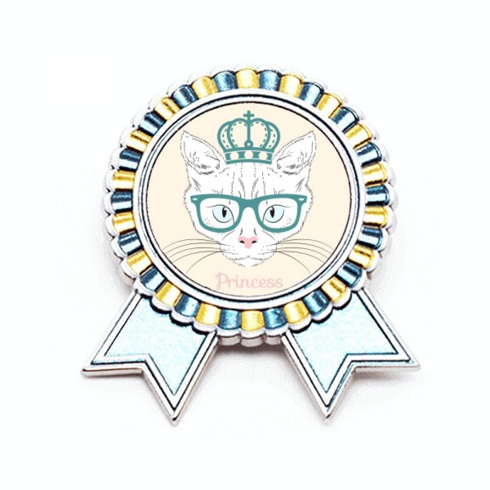 Broche couronne de soleil chat blanc taille M pour personnaliser une veste simple - 4