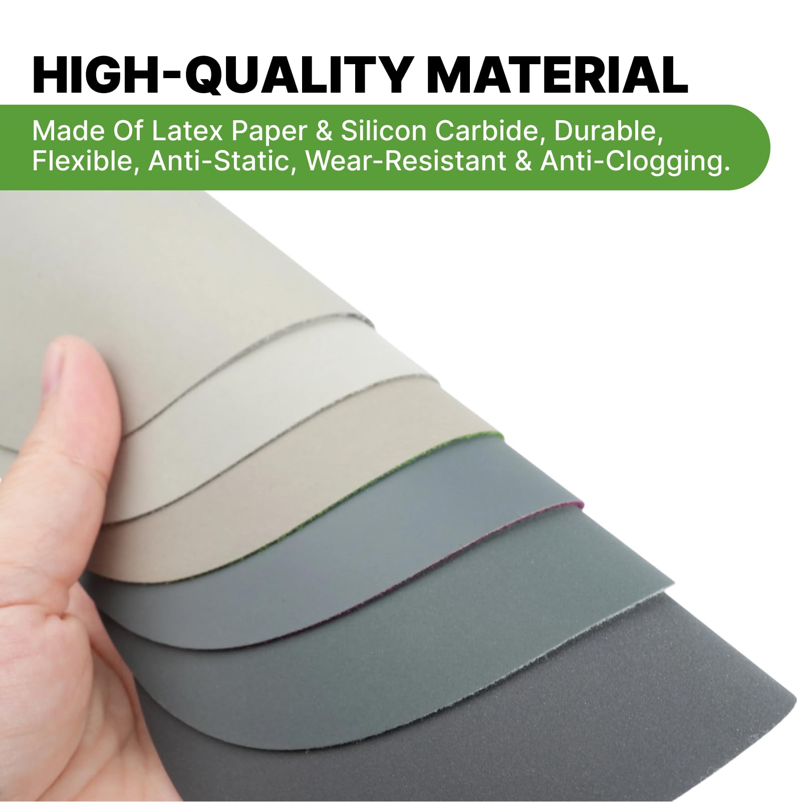 24 piezas de discos de lijado de 125 mm con, granos 1000/1500/2000/3000/4000/5000, rollo de papel de lija para lijar madera, discos de lijado para húmedo seco para madera, metal y automóviles.