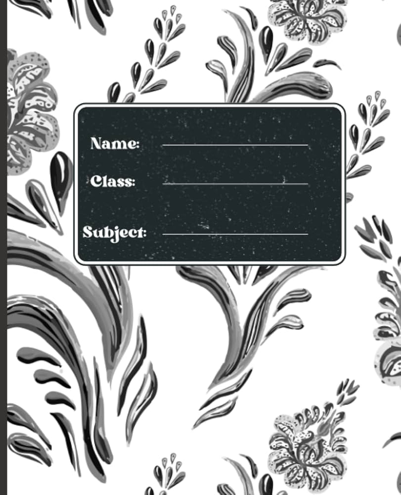 black-and-white-floral-printable-student-notebook-cover-with-writing-page-template-ha-nel-amazon-com-books for Free Printable Cover Page Template Black and White Floral Printable Student Notebook Cover with Writing Page Template: Ha, Nel: Amazon.com: Books for Free Printable Cover Page Template