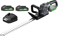WORFCI WHT52 20-Inch Cordless Hedge Trimmer: Brushless Motor, 180° Rotatable Handle, 2 Batteries & Charger for Effortless Trimming