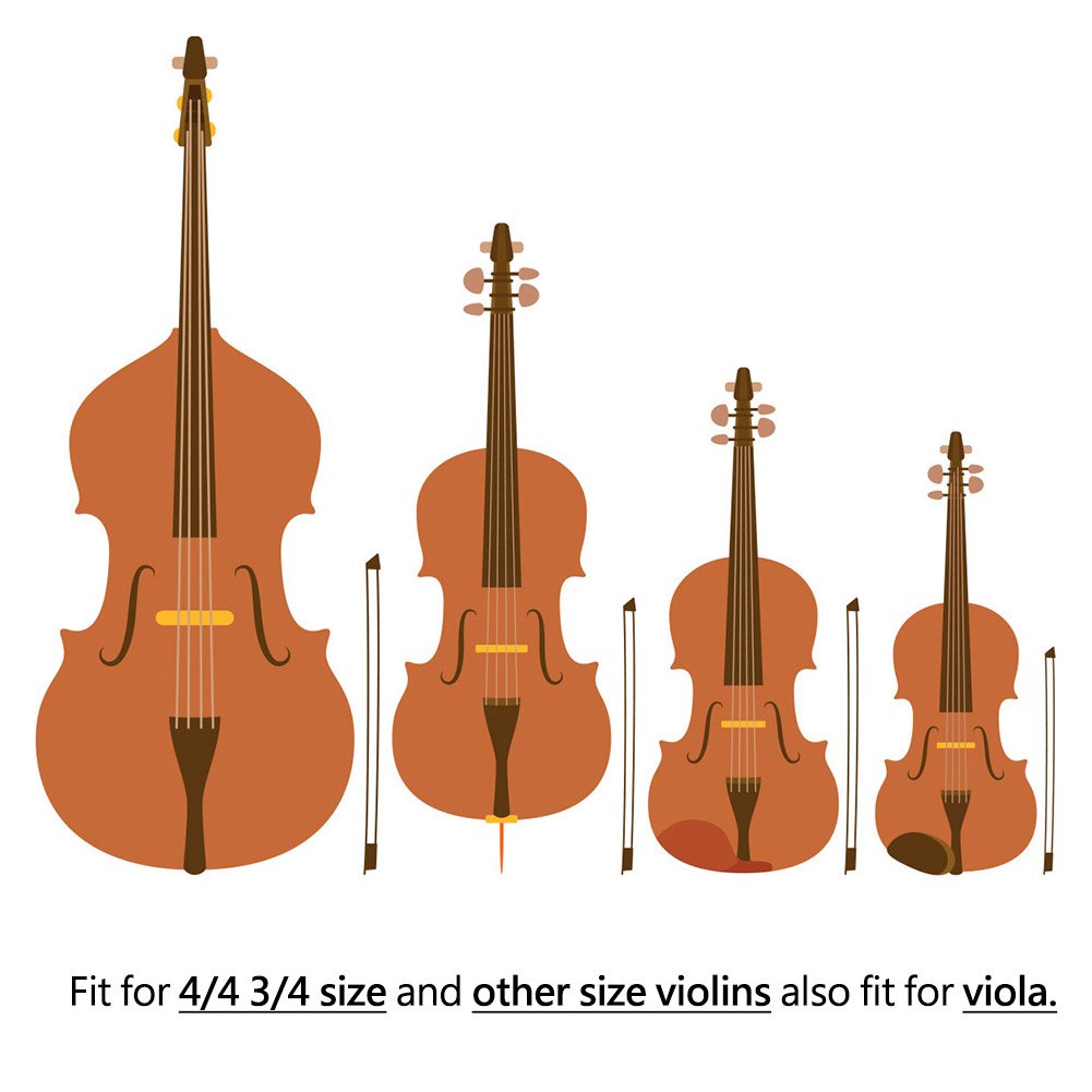 Violin Stand Bracket, Foldable Lightweight Extended, Suitable for 4/4 3/4 Violin, Viola, Plastic, Brown, Anti Slip Foam Pad