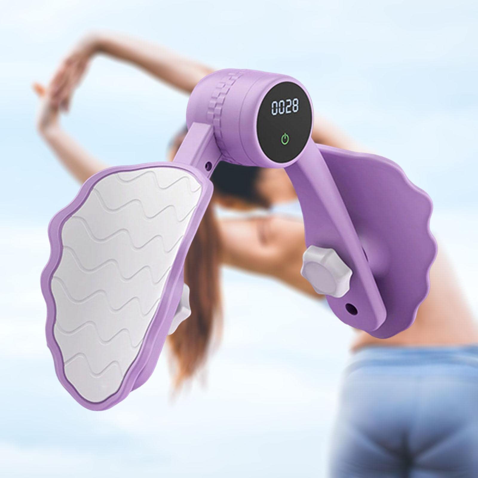 Baoblaze Beckenbodentrainer mit intelligenter Zählung, Beinpresse, Oberschenkel-Toner-Trainingsgerät