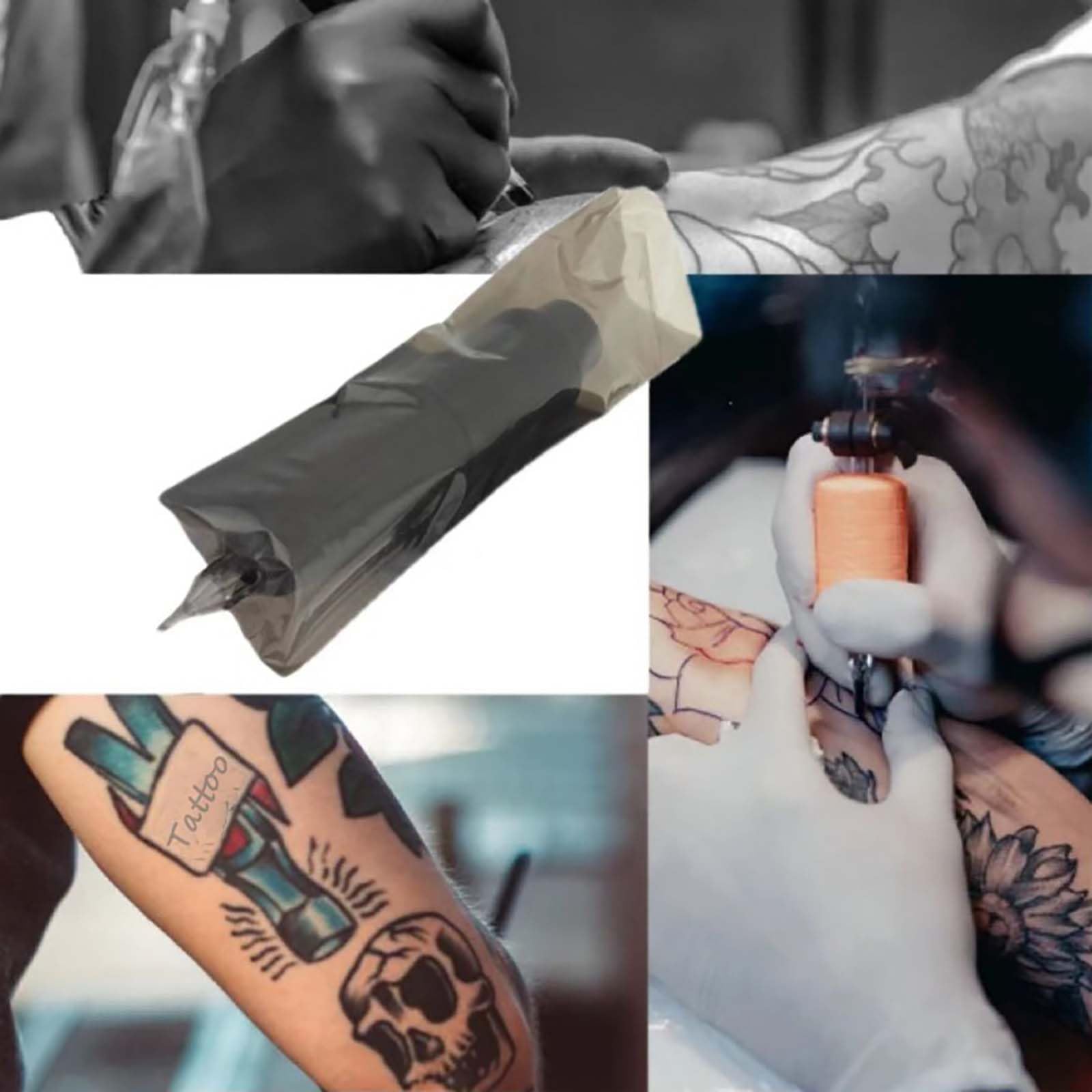 200Pcs Premium Black Tattoo Gear Covers - Waterproof & Dustproof Bags for Machine Guns & Pens, Ideal Protection Wraps - Image 2