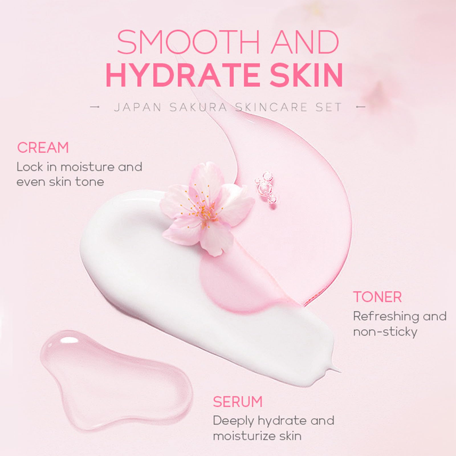 Amazon.com : 6 Pcs Skin Care Sets JAPAN SAKURA Women Beauty Gift