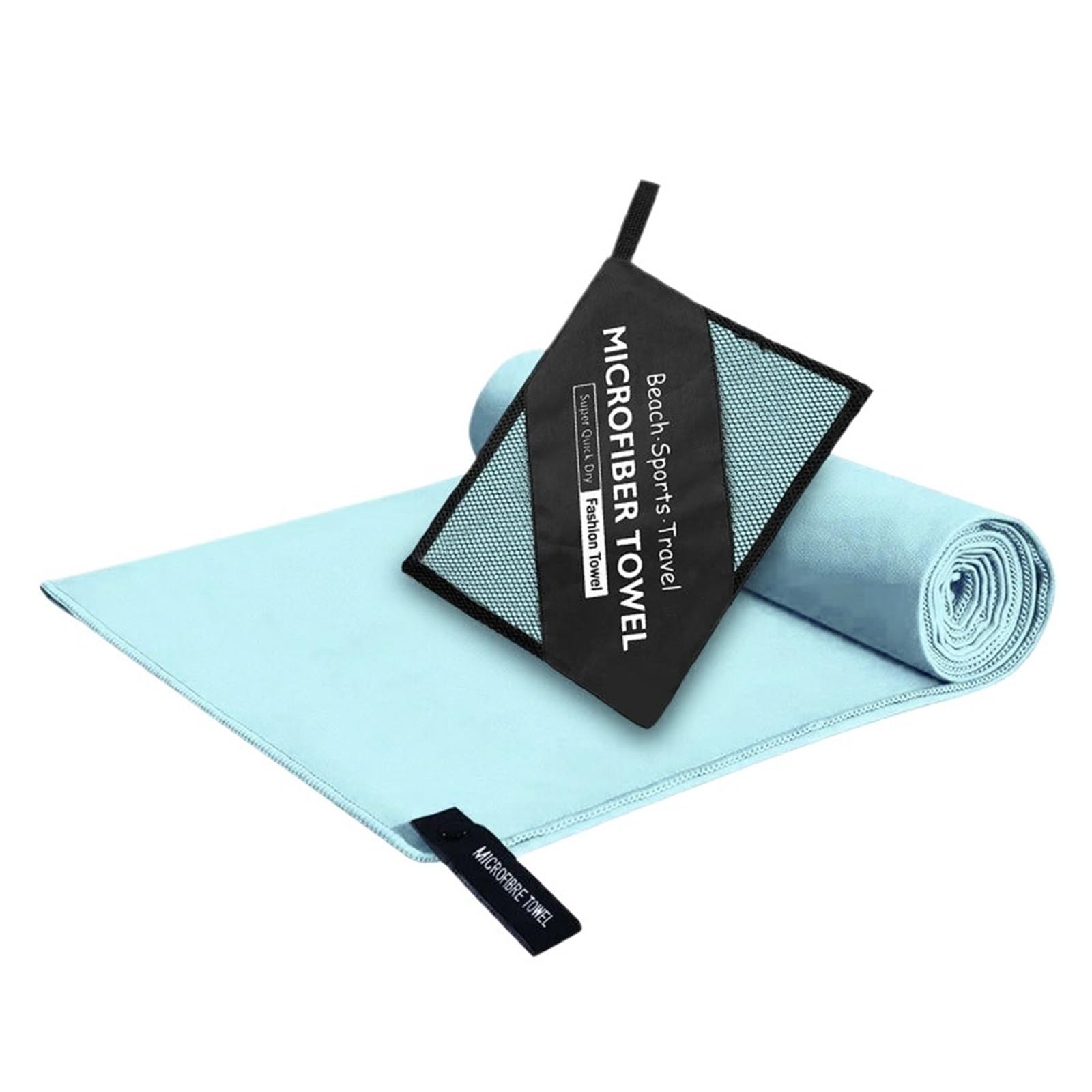 CHTKAGV Quick Dry Microfiber Towel with Portable Bag for Gym, Yoga, Beach, Camping, Travel(White,40X80cm)