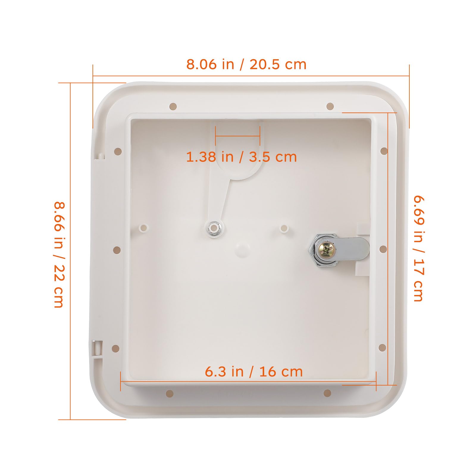 MAGICLULU Sportello Elettrico per Camper in ABS Bianco con Viti, Resistente per Uso Esterno, Accessorio Elegante per Modifiche e Manutenzione RV