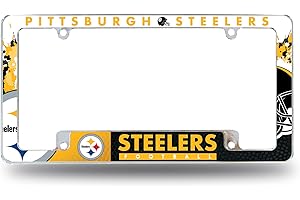 Pittsburgh Steelers NFL All Over Chrome Frame 12 x 6-inches