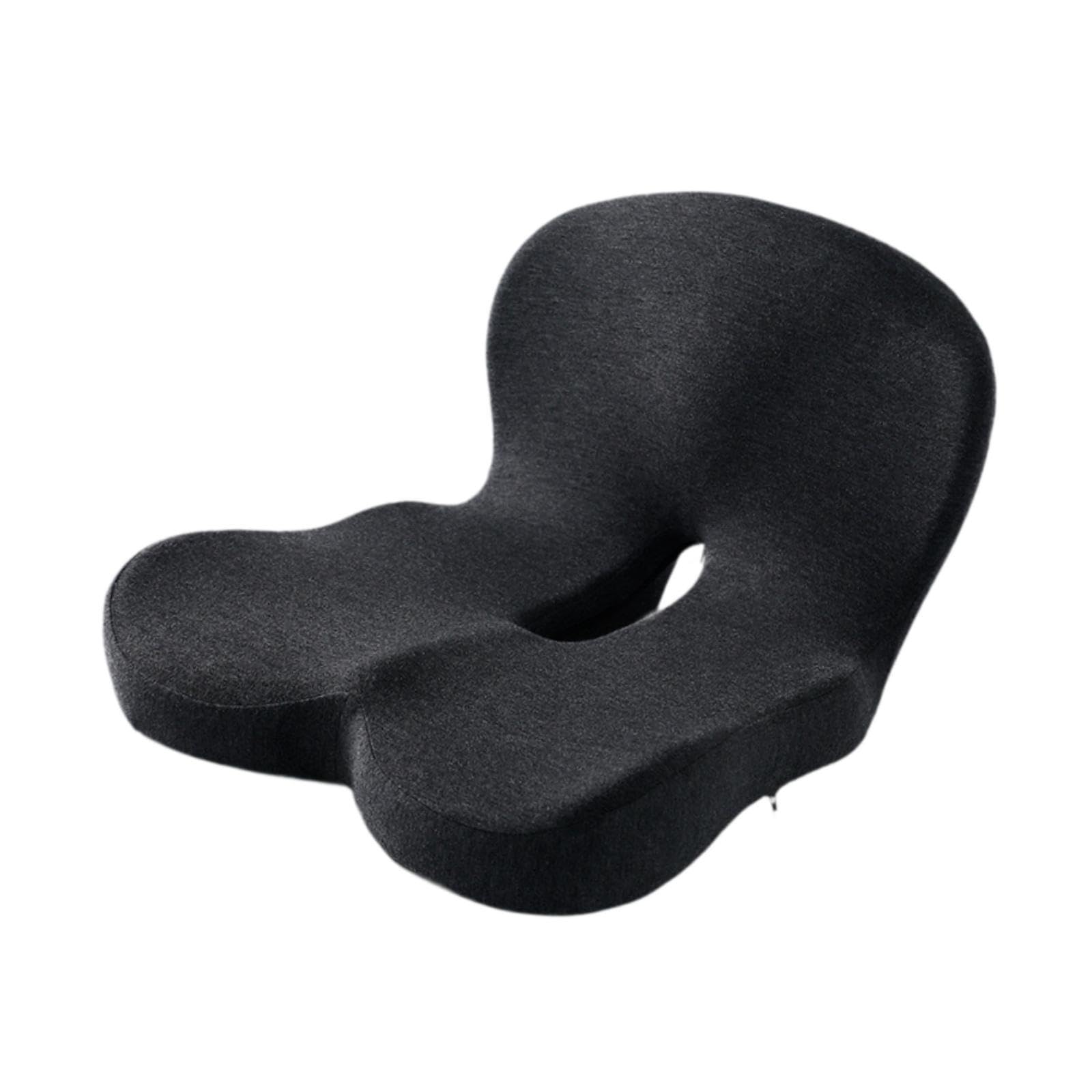 Oshhni Cuscino per sedile in memory foam, pratico e multiuso, antiscivolo, con supporto lombare e per la schiena, ideale per lavoratori automobilisti, Grigio Scuro