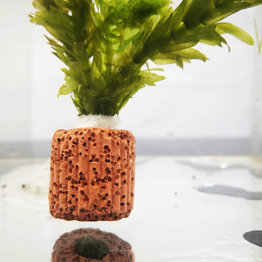 JIHUOO 8 Pcs Fish Tank Plant Pots Aquarium Plant Holders Small Aquarium Planters Aquatic Plant Cups Fish Tank Planters with Holes Aquarium Decorations - Image 4